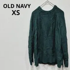 1点もの✨️OLD NAVY 【XS】ダークグリーン ニットセーター おしゃれ