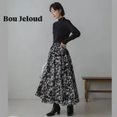 3【未使用】Bou Jeloud 変形千鳥柄フロッキープリントスカートのサムネイル