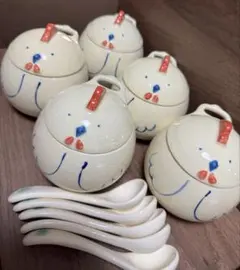 茶碗蒸し器 にわとり　5客セット　未使用のサムネイル