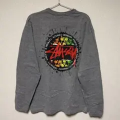 STUSSY 00's スカルロゴ Long Sleeve Tシャツ グレー