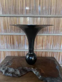 花器 花瓶 フラワーベース 京都水島　黒 華道 池坊 草月