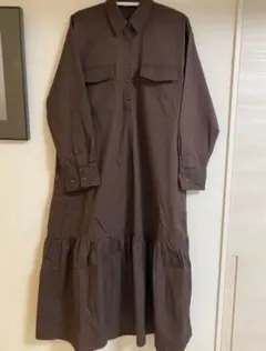 ザラ　ポプリンシャツワンピース ロングワンピース