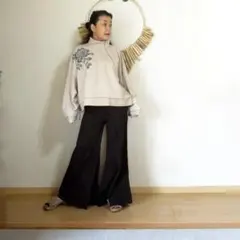Border Hemla Gather Pants ヌキテパ - メルカリ