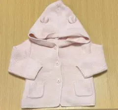 baby GAP くま耳ニットカーディガン ピンク 6-12month