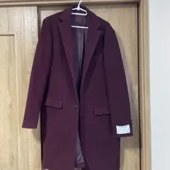 グローバルワーク　バーガンディ チェスターコート