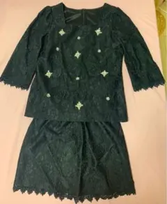 レディアゼル　RedyAzel ビジュー付き　総レース　セットアップ　美品