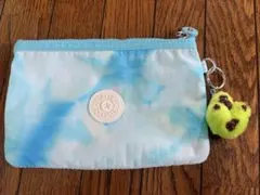 Kipling ポーチ タイダイ柄 ブルー系のサムネイル