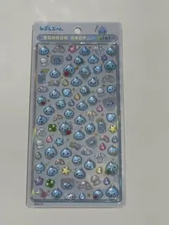 しずくちゃん　ボンボンドロップシールmini 水色
