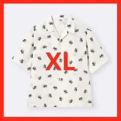GU ジョジョの奇妙な冒険　イギシャツ　柄シャツ　オープンカラーシャツ