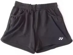 YONEX ショートパンツ ブラック×ピンク ポケット付き ロゴ刺繍