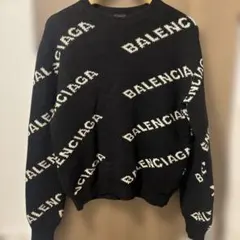 BALENCIAGA ロゴ 総柄 ニット セーターのサムネイル