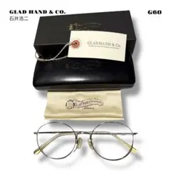 ★限定出品★ GLAD HAND & CO. 石井浩二 サングラス メガネ 銀 GLAD HAND JAMES 石井浩二 サングラス メタルフレーム ダーク