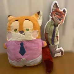 動物方城市2 超級BIG 排排坐多米好友 絨毛玩偶 附尾巴抱枕