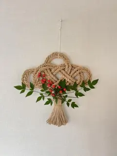 お正月飾り　しめ縄　亀　縁起物　インテリア　正月　しめ飾り　冬