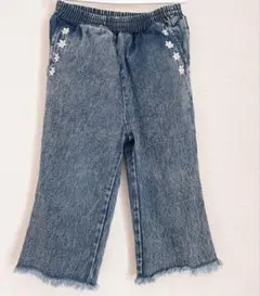 ★タイムセール★デニム90cm お花の刺繍　チェック柄まとめ売り