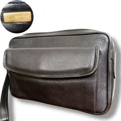 【美品】BALLY バリー オーガナイザー セカンドバッグ シボ革 黒