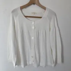 ハッシュアッシュ　レディース　ニットカーディガン 長袖 オフホワイト