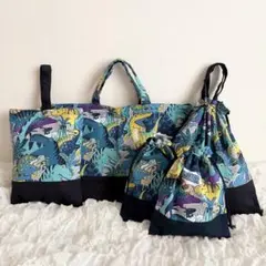 入園入学セット✳︎レッスンバッグ✳︎体操着袋✳︎上履き袋✳︎ハンドメイド✳︎恐竜