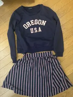 INGNI スウェットとストライプスカートセット