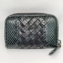 Bottega Veneta イントレチャート コインケース レザー ブラックのサムネイル