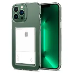 Spigen iPhone 13 Pro Max 用 ケース カード収納 クリア
