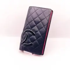 CHANEL シャネル カンボンライン 長財布 シリアル・ブティックシールあり