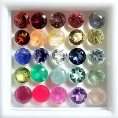 【ケース付き】25石 ALL4mm ハートカット入り 宝石 ルース 天然石セット