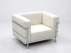 正規品 コルビジェ カッシーナ LC2 3人掛けソファ ホワイト