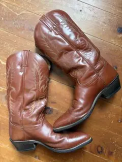 Tony Lama トニーラマ ウエスタンブーツ メキシコ アメリカ 刺繍 茶色