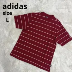 アディダス　adidas　ゴルフ クライマライト ボーダー柄 ポロシャツ L