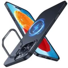 iPhone16ProMax ケース ワイヤレス充電 隠しスタンド ブラック