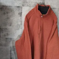 スウェットトレーナーオレンジハーフジップM　A41,13