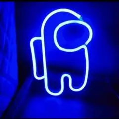 Among Us LED ブルー USB 電池 ネオンサイン ライト