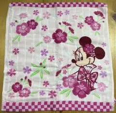 ミニー・マウス 和装 ハンドタオル 約34cm x 約34cm