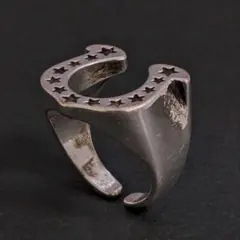 リング メンズ シルバー 925 指輪 馬蹄 星 ホースシュー デザイン 幸運2