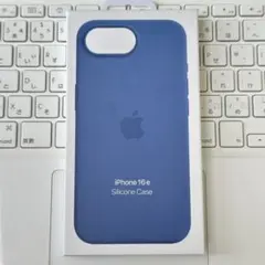 iPhone16e ウインターブルー　ケース シリコーン Apple 純正 新品