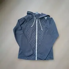 adidas フード付きジャケット М　グレー ドット柄