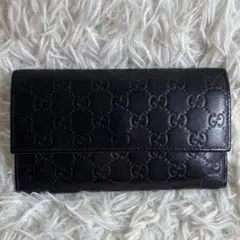 極美品✨️グッチ マイクログッチシマ ユニセックス 長財布 S000554