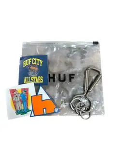 HUF カラビナ キーホルダー ステッカー付きのサムネイル