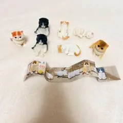 ⭐️猫の置物 礼 最適な贈り物 かわいい寝姿猫置物 三毛猫 5.6cm 7個入