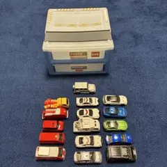 ミニカーセット 16台 パーキング収納ケース付き