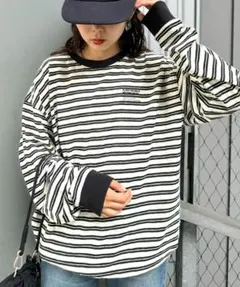 【値下げ不可】CIAOPANIC TYPY ボーダー刺繍ロンT