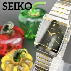 【美品】セイコー ドルチェ クォーツ メンズ腕時計 ヴィンテージドレスウォッチ