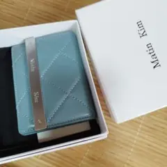 MUL フラットロングウォレット ホワイトヌバック パイソン型押し 汚し