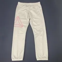 シルバー ジョガーパンツ ピンク刺繍