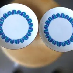 Noritake プレート 2枚セット ブルー系 花柄のサムネイル