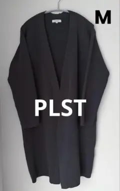 PLST プラステ カーディガン チャコールグレー M