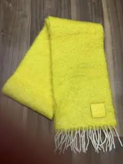 LOEWE イエローマフラー モヘヤ　モヘア