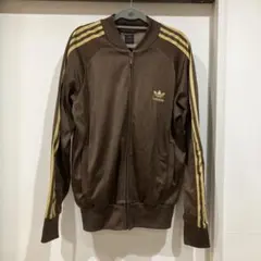 90s アディダス トラックジャケット　ブラウン×ベージュ　ビンテージ