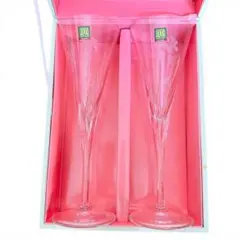 【未使用】ホーヤクリスタル シャンパングラス 2客 ペアセット 箱付き 日本製